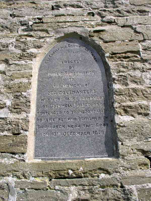 Covenanters' Memorial plaque