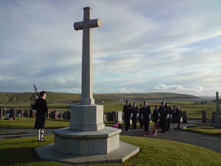 Paying respects at St Olaf's Cemetery