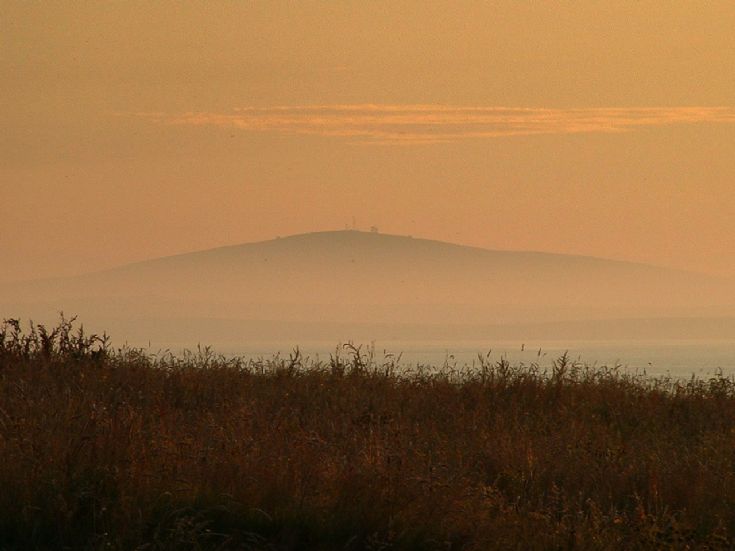 A misty summer night.