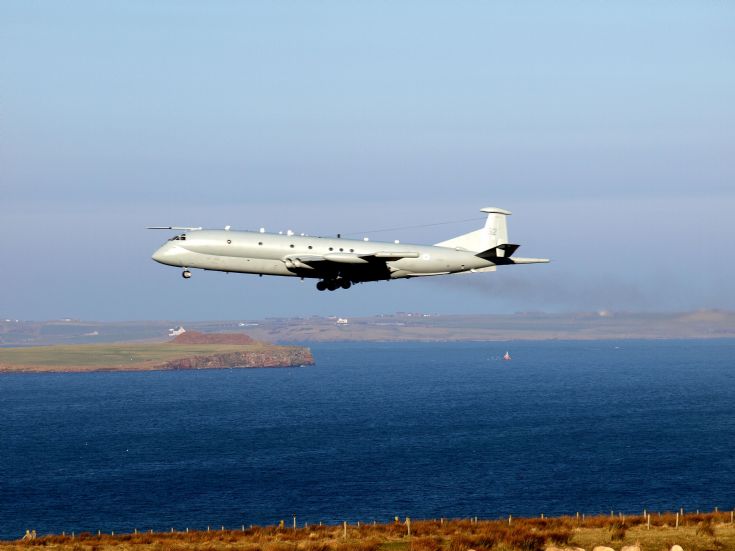 Nimrod passing Kirkwall Airport