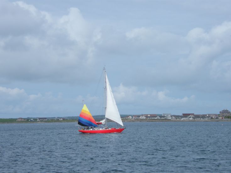 Local owned Yacht returning home.