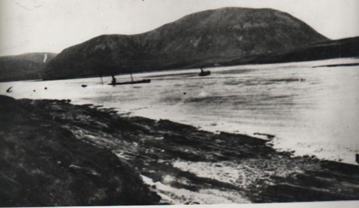 Block ships in Burra Sound