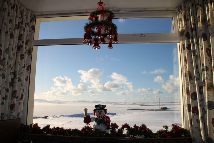Snowman at the window