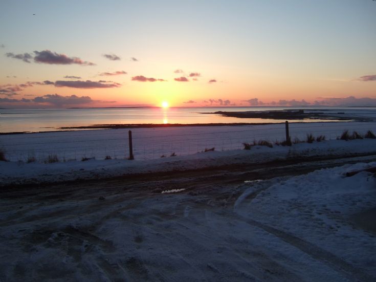 Short day sunset