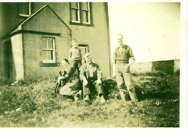 Granny and Grandad Peace with uncles Dddie and Jim