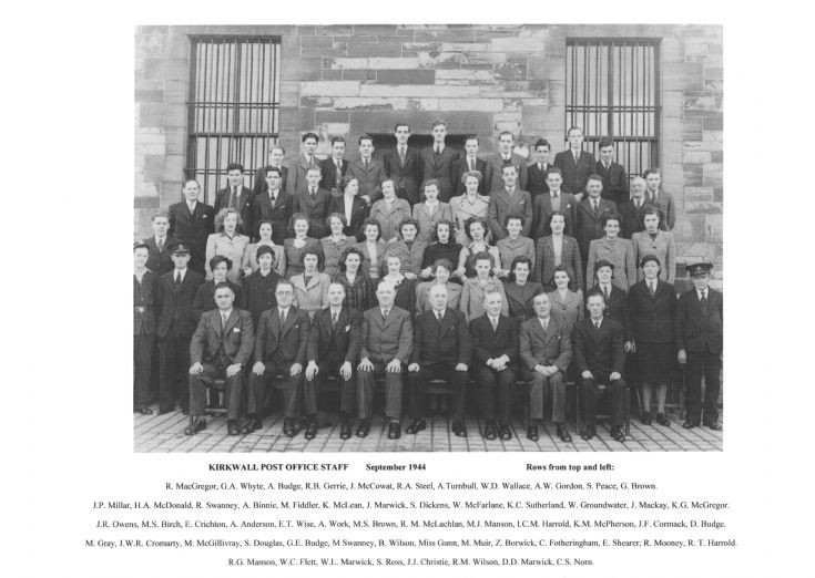 Kirkwall Post Office staff 1944