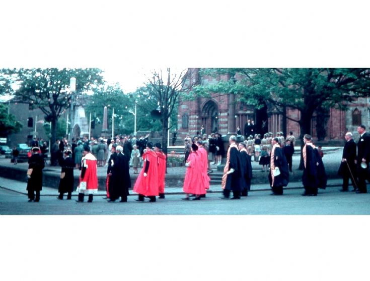 Dignitaries on parade in about 1960