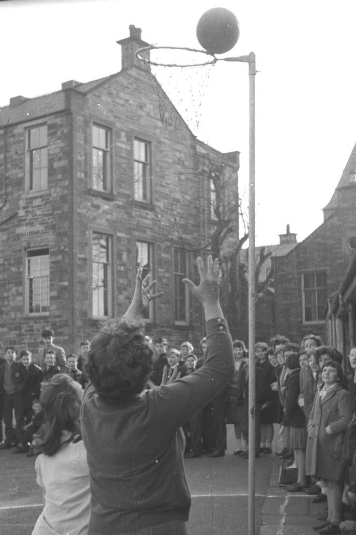 KGS teacher/pupil netball match circa 1963