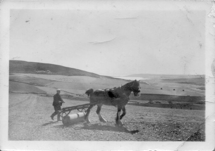 Willie Sinclair rolling the land at Kebro