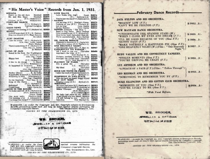 Record catalogues