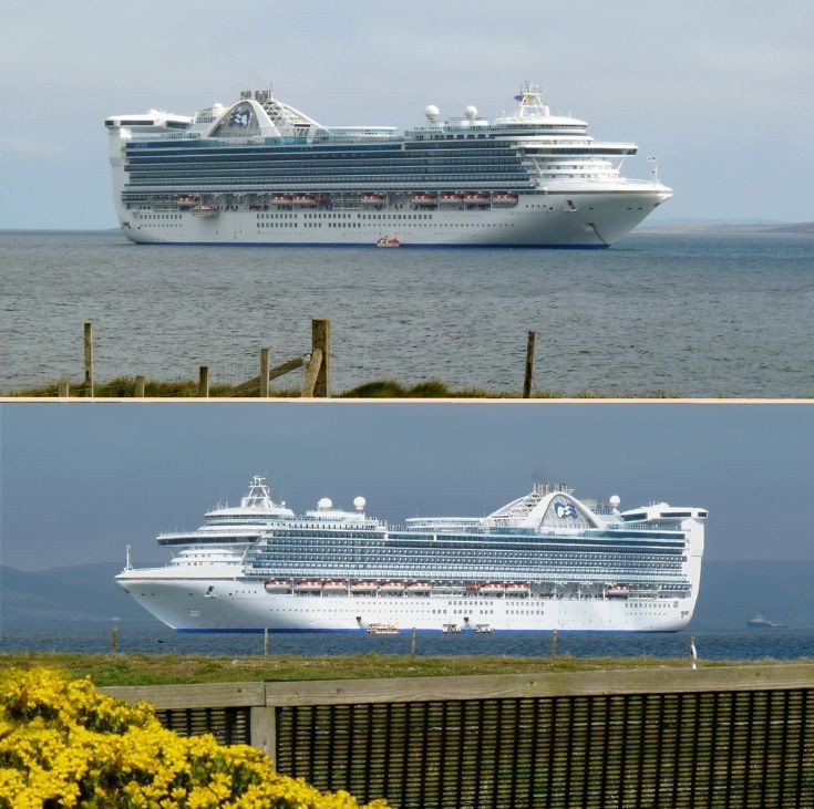 Caribbean Princess at anchor