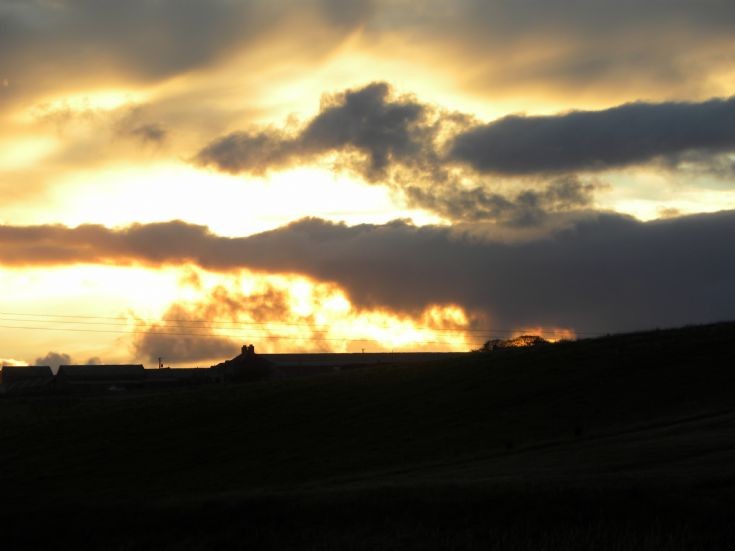 Fiery sunset