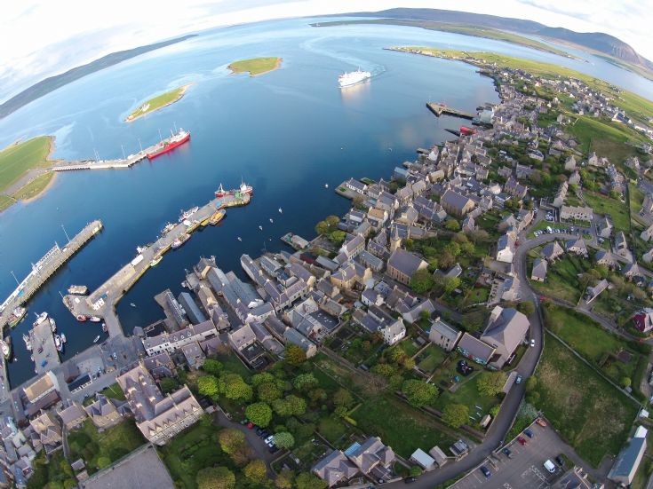 Stromness from the air