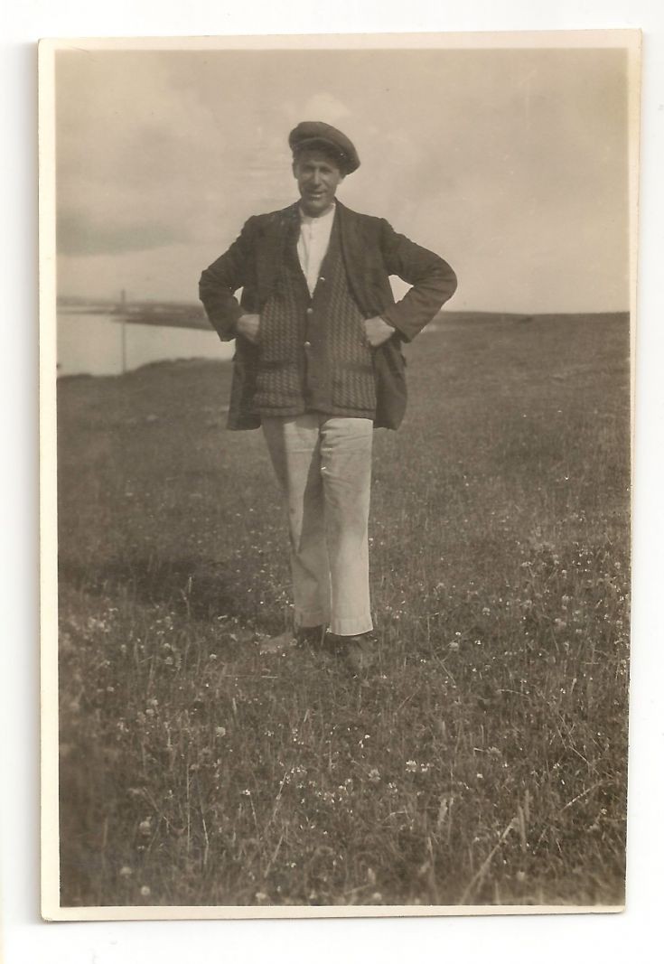Mystery gent in a field