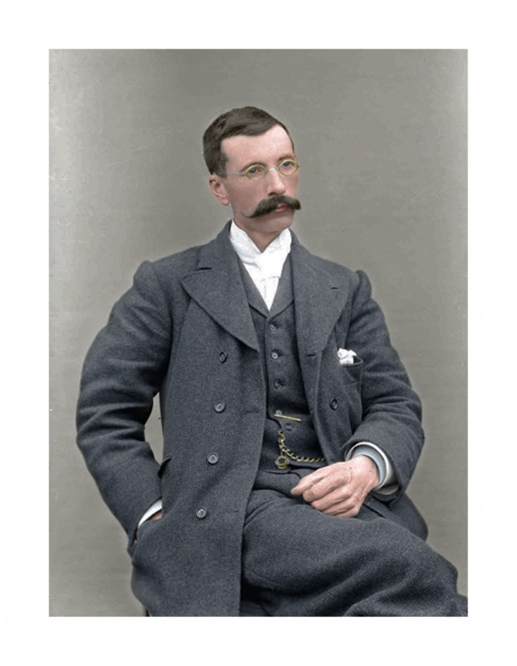 Colourised portrait of Tom Kent