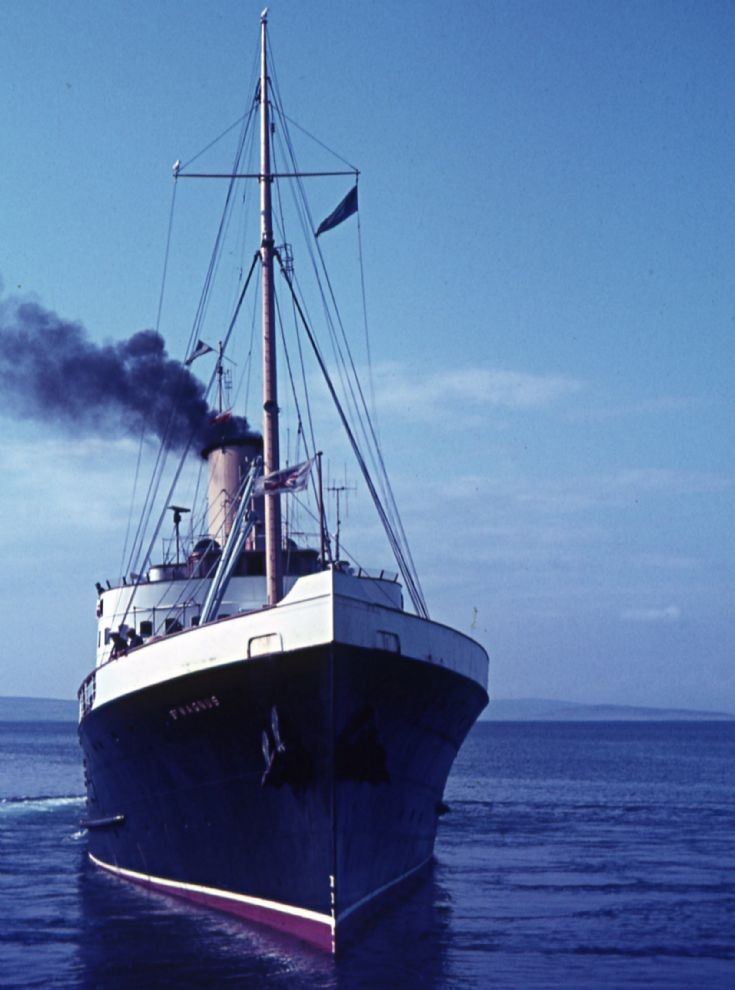 St Magnus(IV) leaving Kirkwall pier c1962