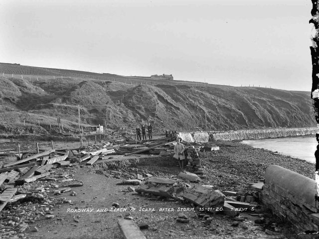 Storm damage at Scapa