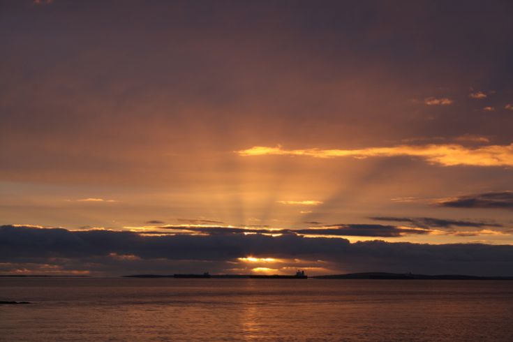 Sunrise over Flotta