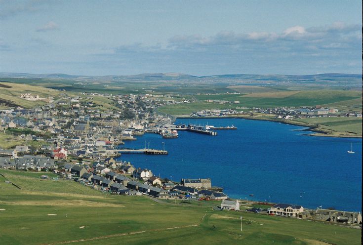Stromness from the air...